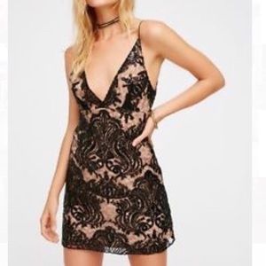 Free people night shimmer mini dress